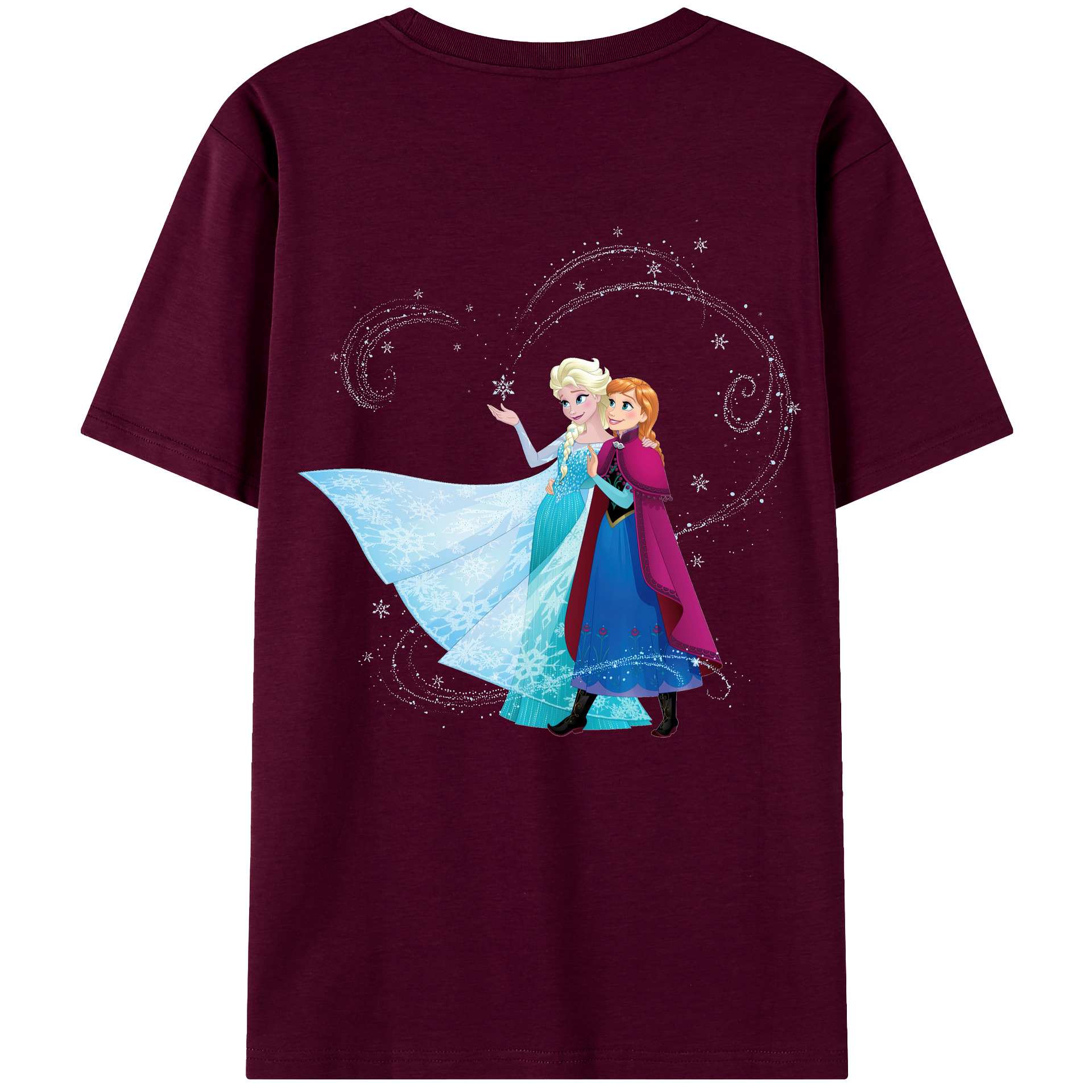 （画像用） アナと雪の女王 アンナ エルサ Frozen Anna Elsa レディース半袖Tシャツ(バックプリント)